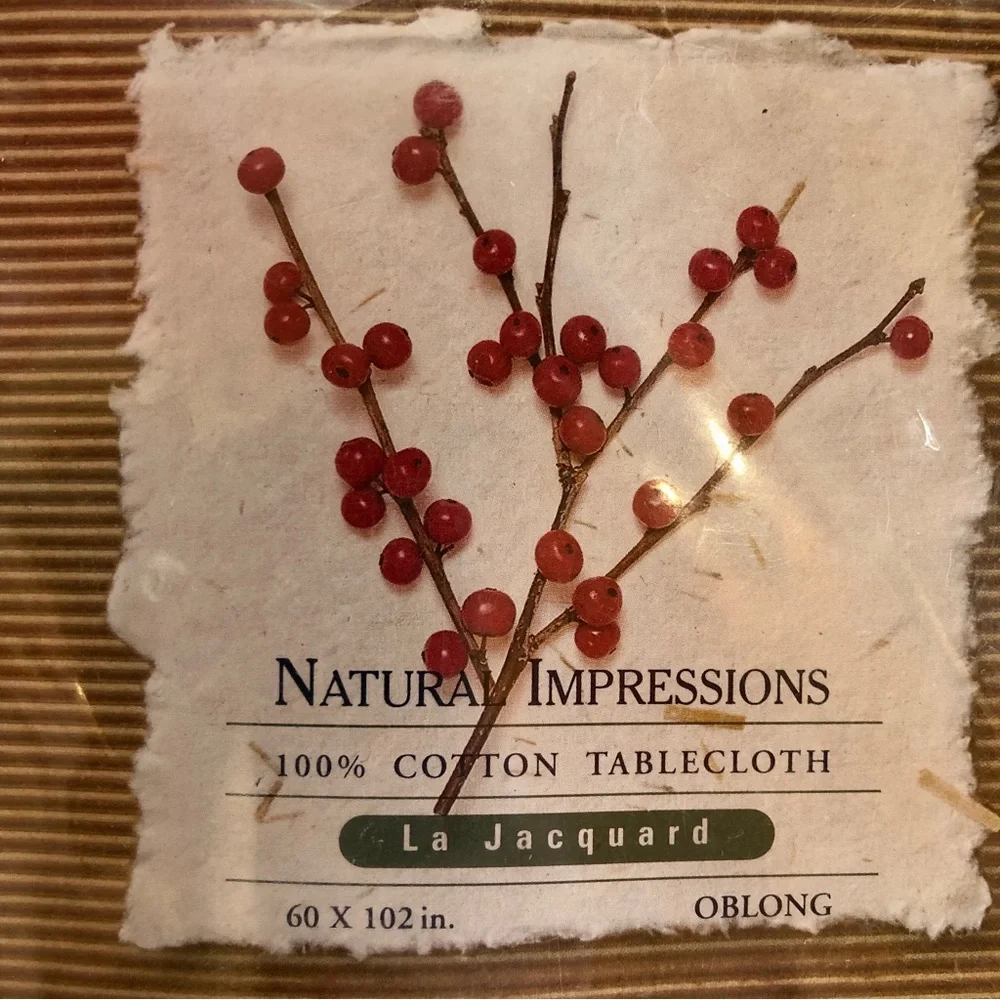 Tablecloth “Great North” 60”x102” Oblong Plaid Burgundy Red Green Tan